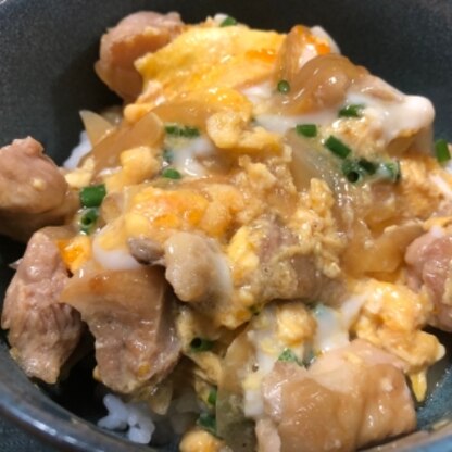 鶏肉とタマネギを炒めてから作るのは初めてでしたが、美味しく出来ました！